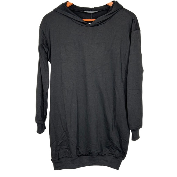 Auxo Collection Dresses & Skirts - Auxo Collection Black Hoodie Long-Sleeved Dress w/Pockets Women's Small NWT